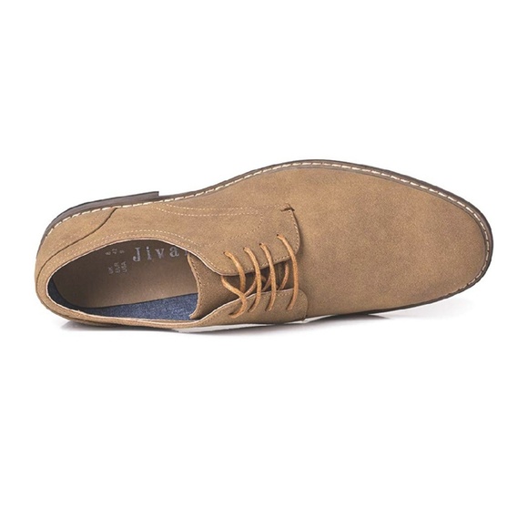 Men's Suede Oxford Dress Shoes Lace Up - Picture 4 of 6